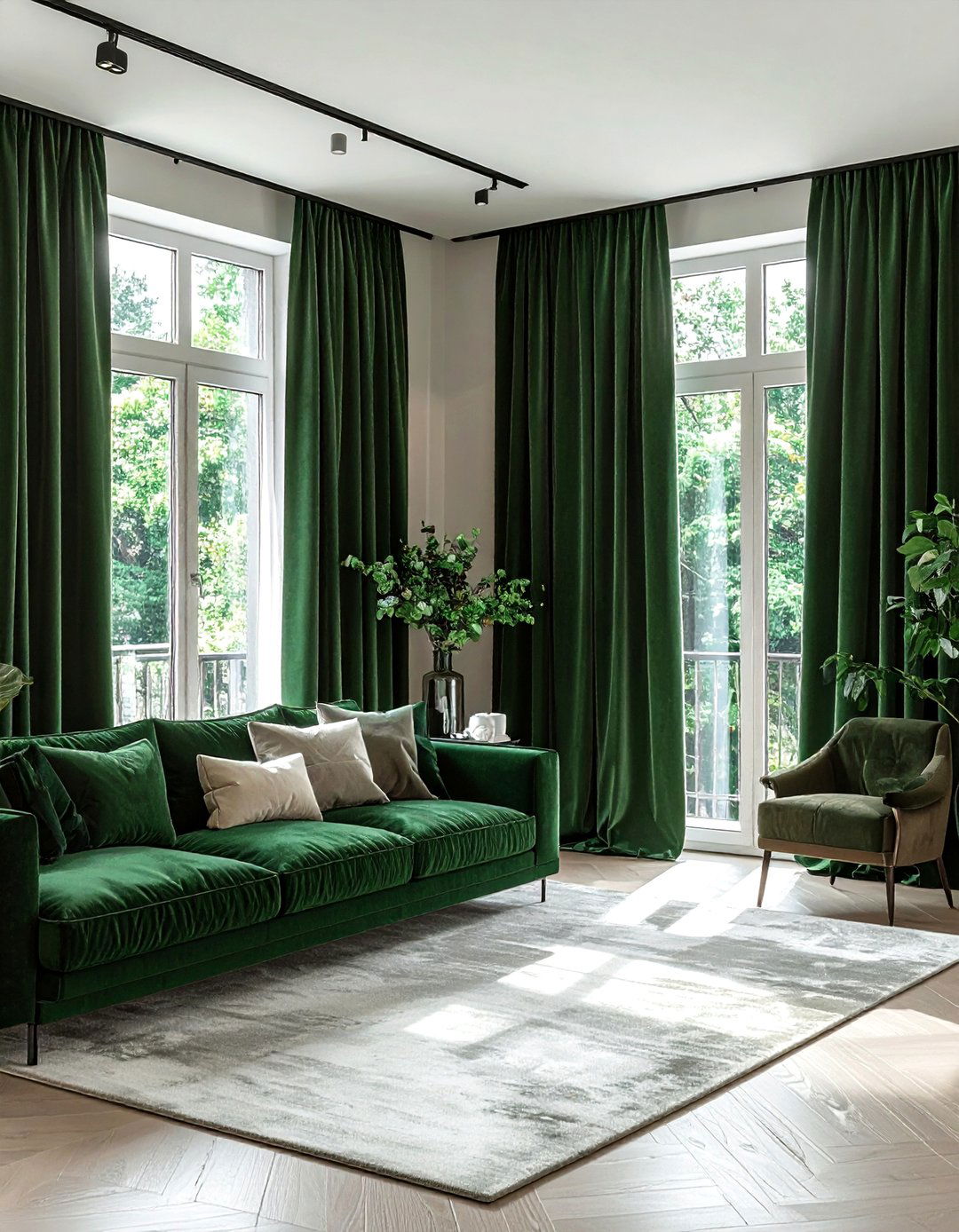 Forest green curtain - 30 forest green decor ideas