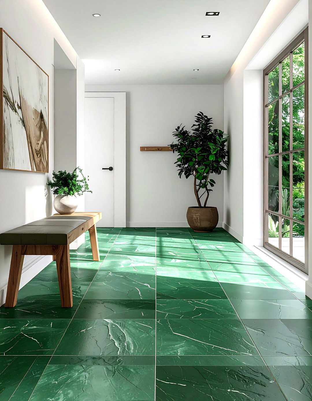 Forest green floor tile - 30 forest green decor ideas