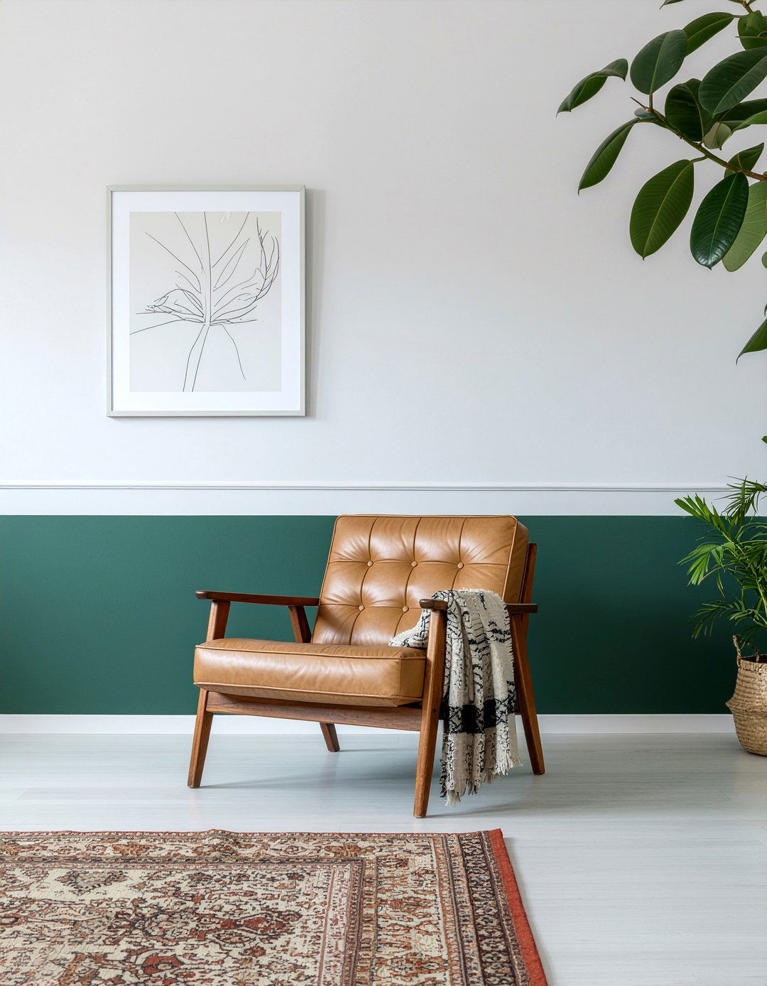 30 Trendy Living Room Half Painted Walls for Modern Style