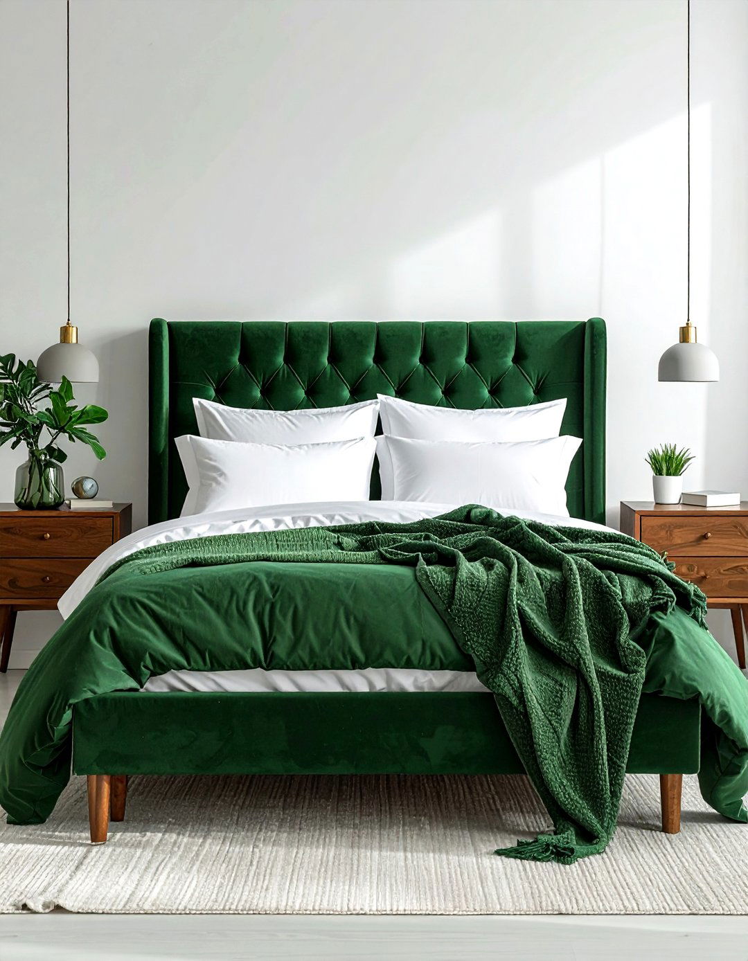 Forest green headboard - 30 forest green decor ideas