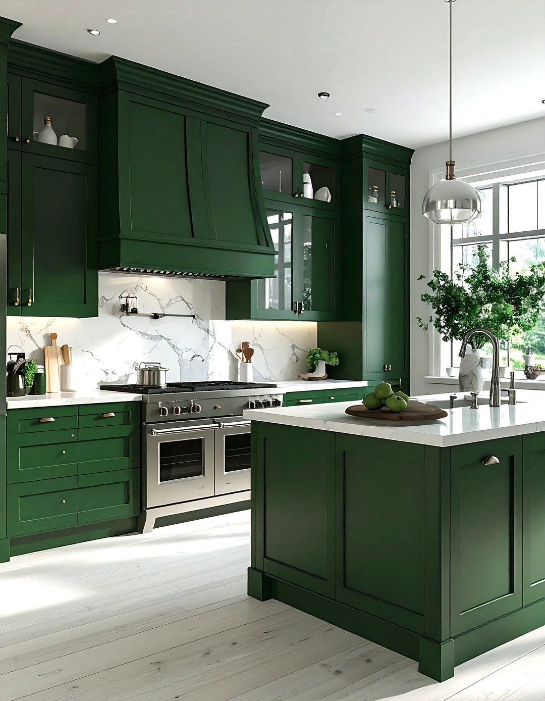 Forest green kitchen - 30 cool green kitchen ideas