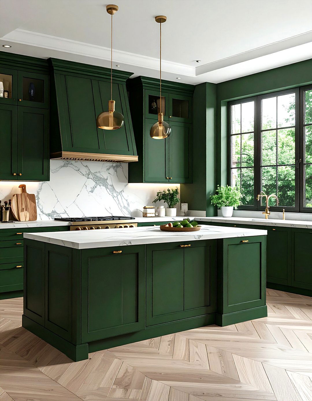 Forest green kitchen - 30 Scandinavian kitchen ideas