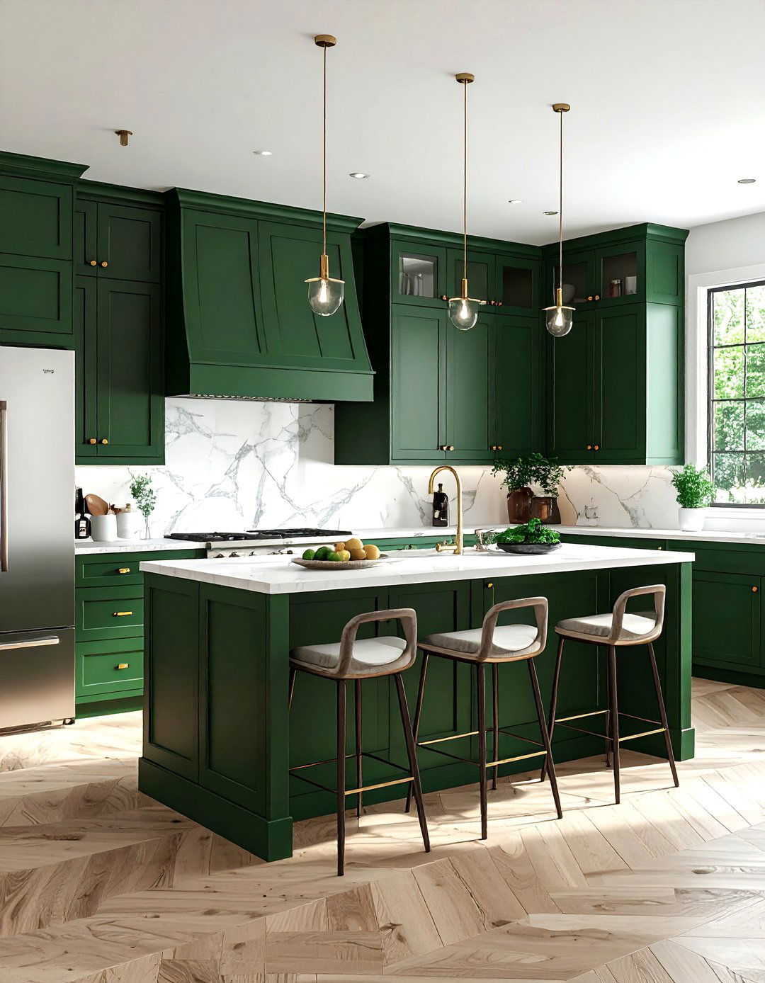 Forest green kitchen cabinet - 30 forest green decor ideas