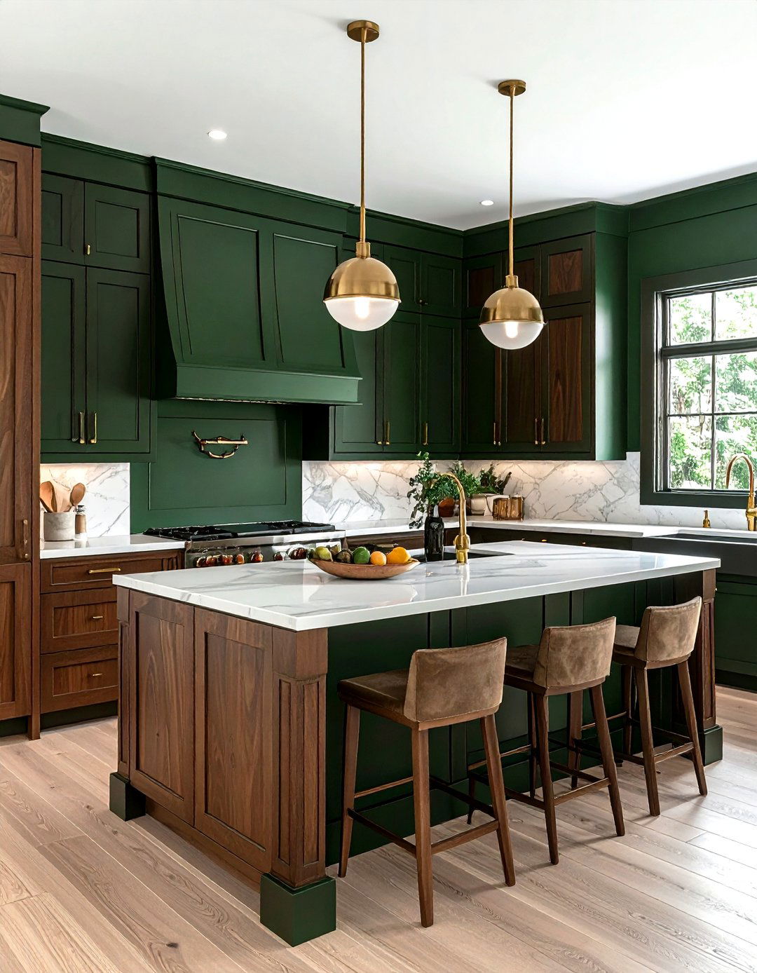 Forest green kitchen walls - 30 kitchen color ideas
