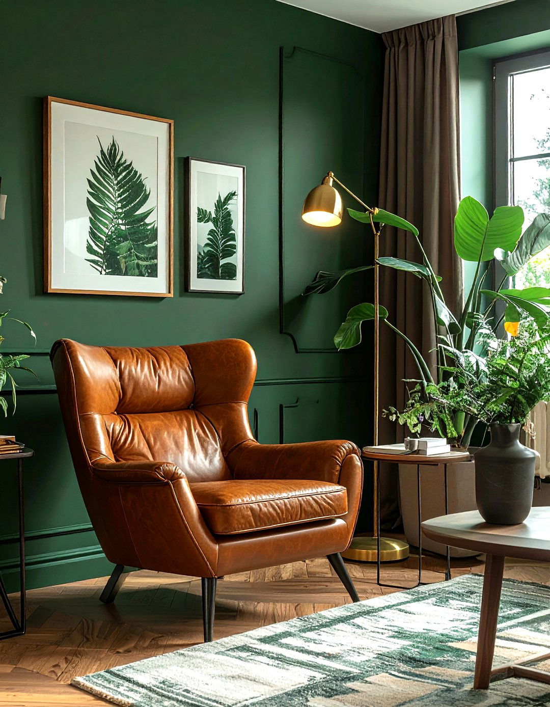 Forest green living room - 30 living room paint colors