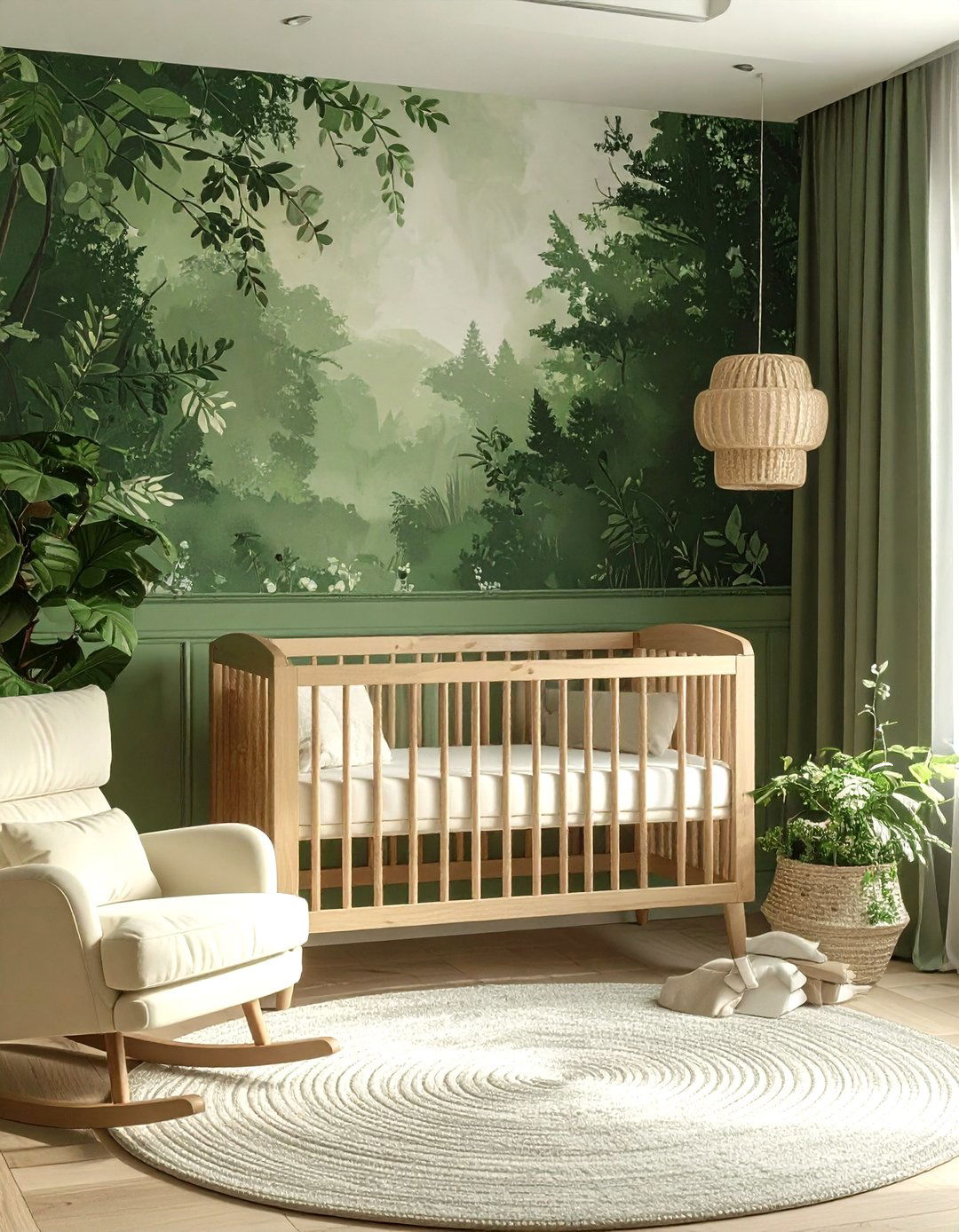 Forest green nursery wallpaper - 30 forest green decor ideas