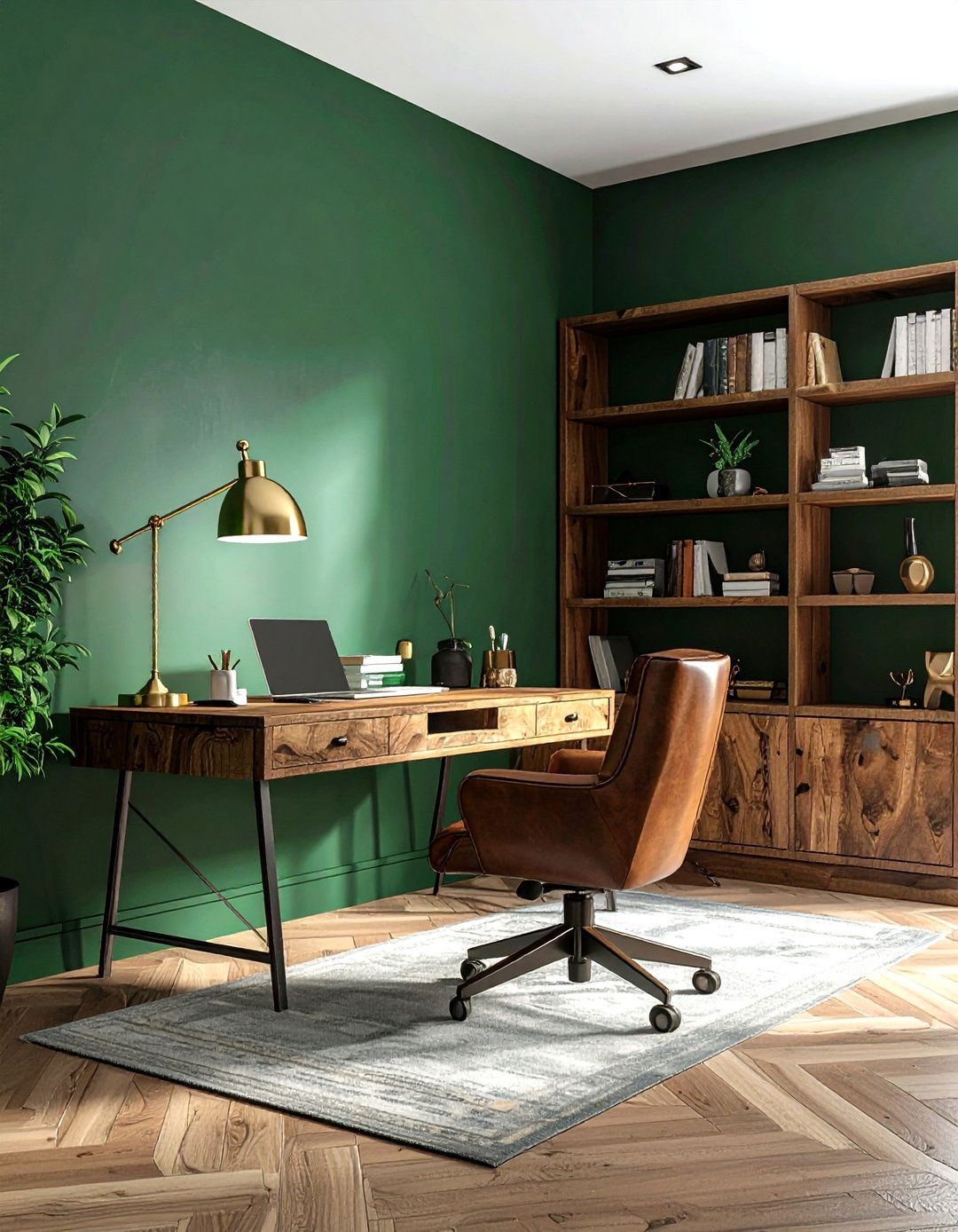 Forest green paint - 30 mountain decor ideas