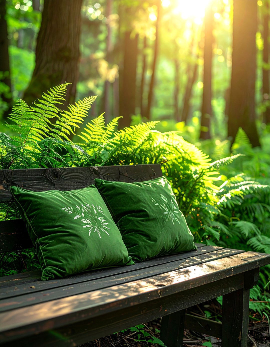 Forest green - 30 outdoor pillow ideas