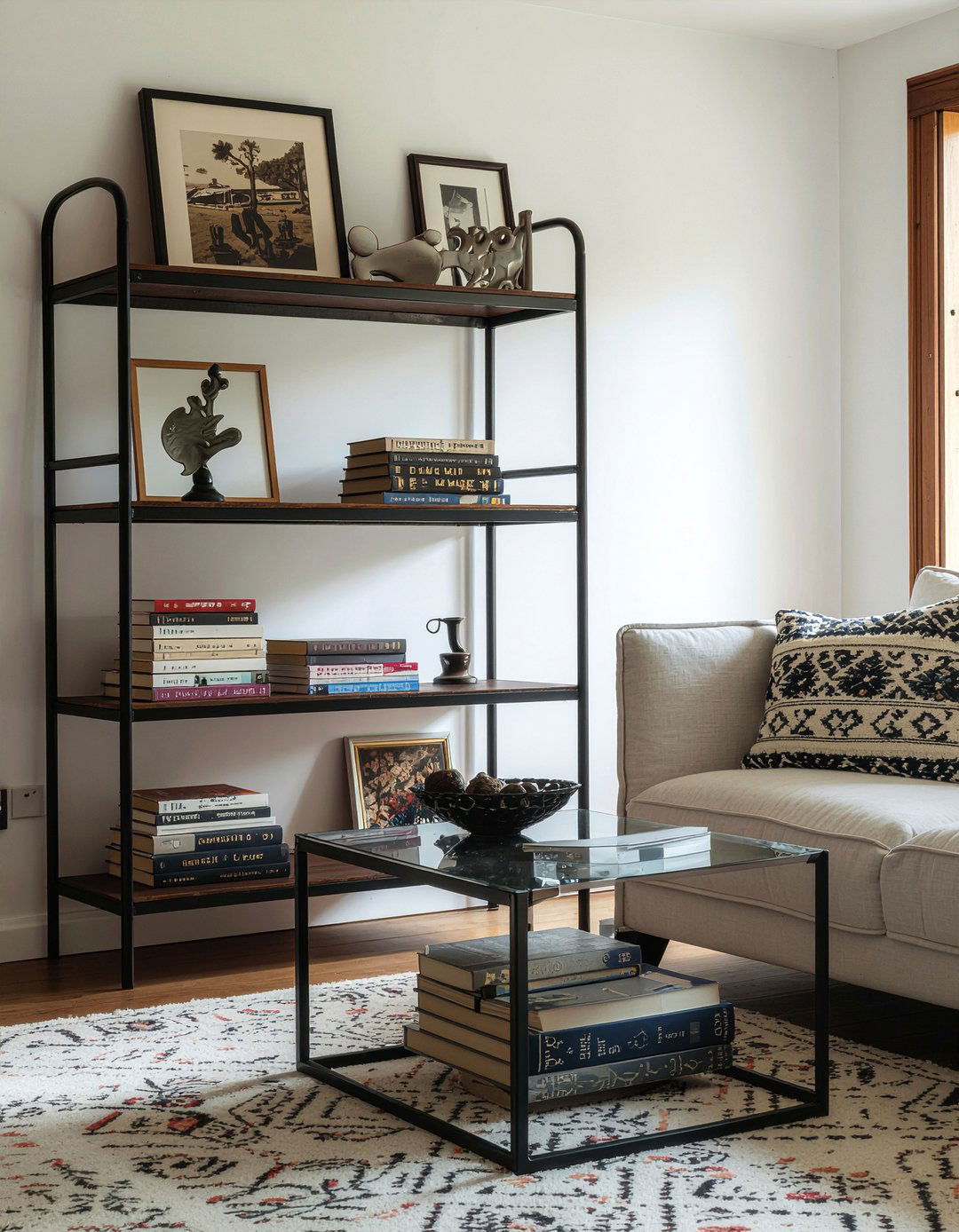 Forged Iron Bookshelf - 30 living room Mediterranean furniture ideas