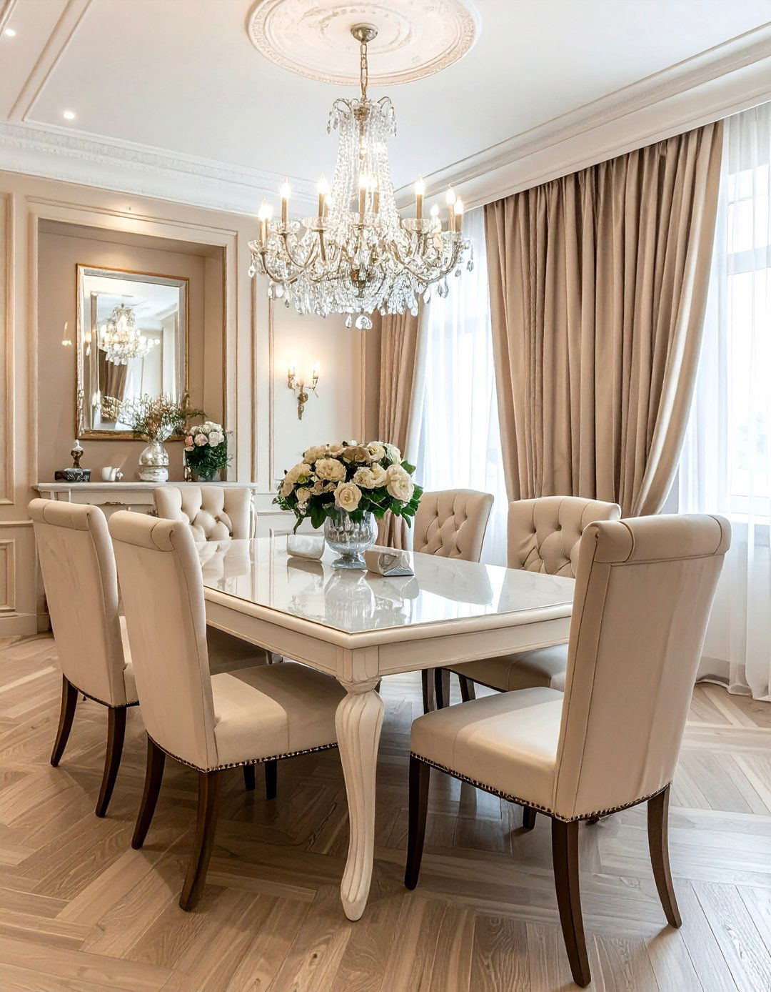 Formal Beige Dining Room - 30 beige dining room decor ideas