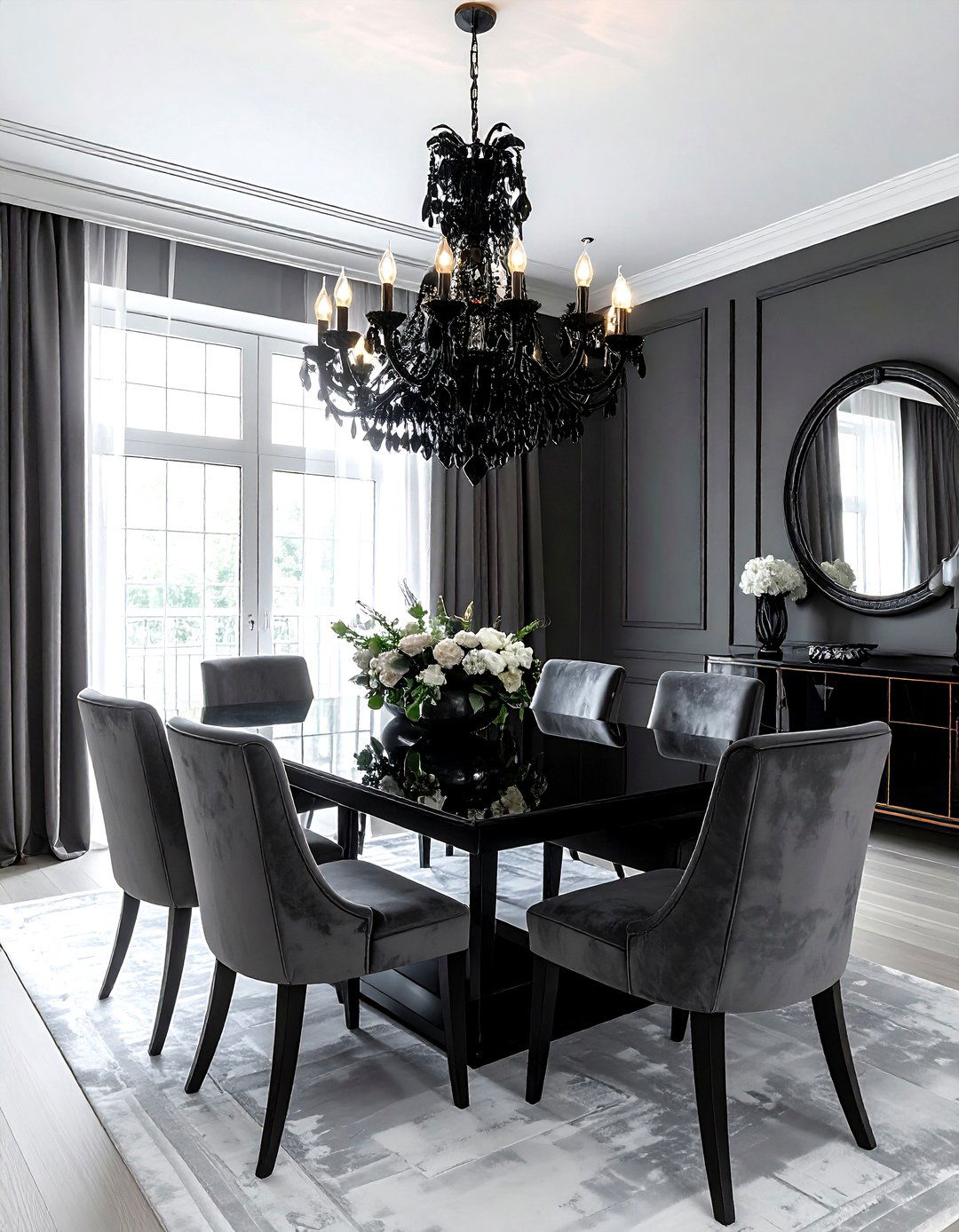 Formal Dining Room - 30 black chandelier dining room ideas
