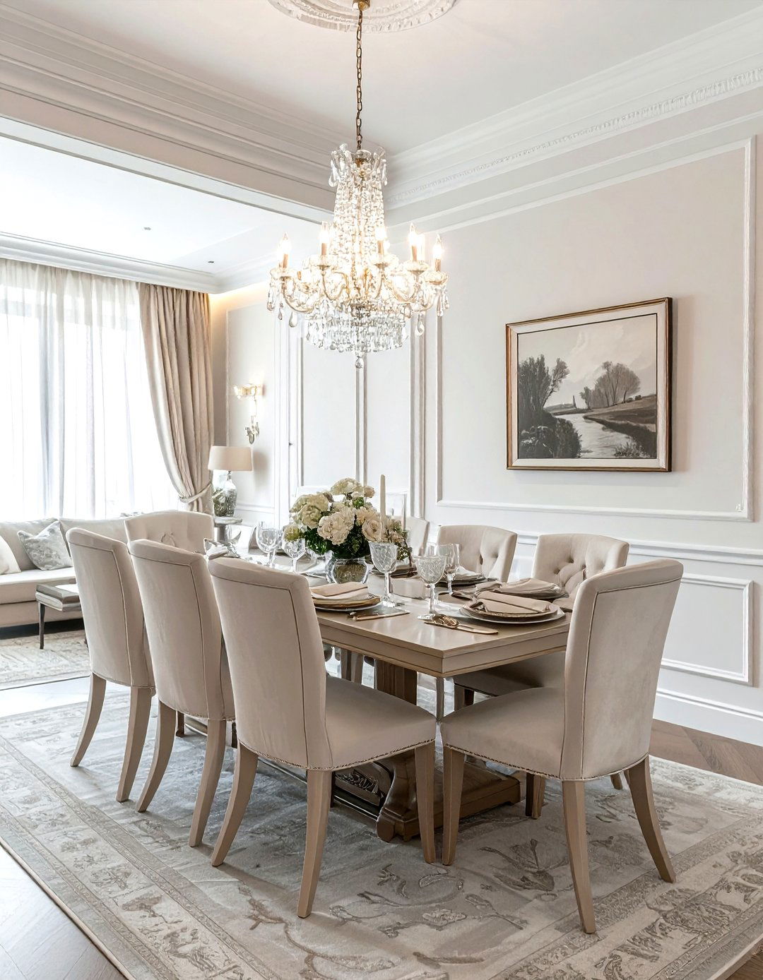 Formal Dining Room With Crystal Chandelier - 30 inherited dining room ideas