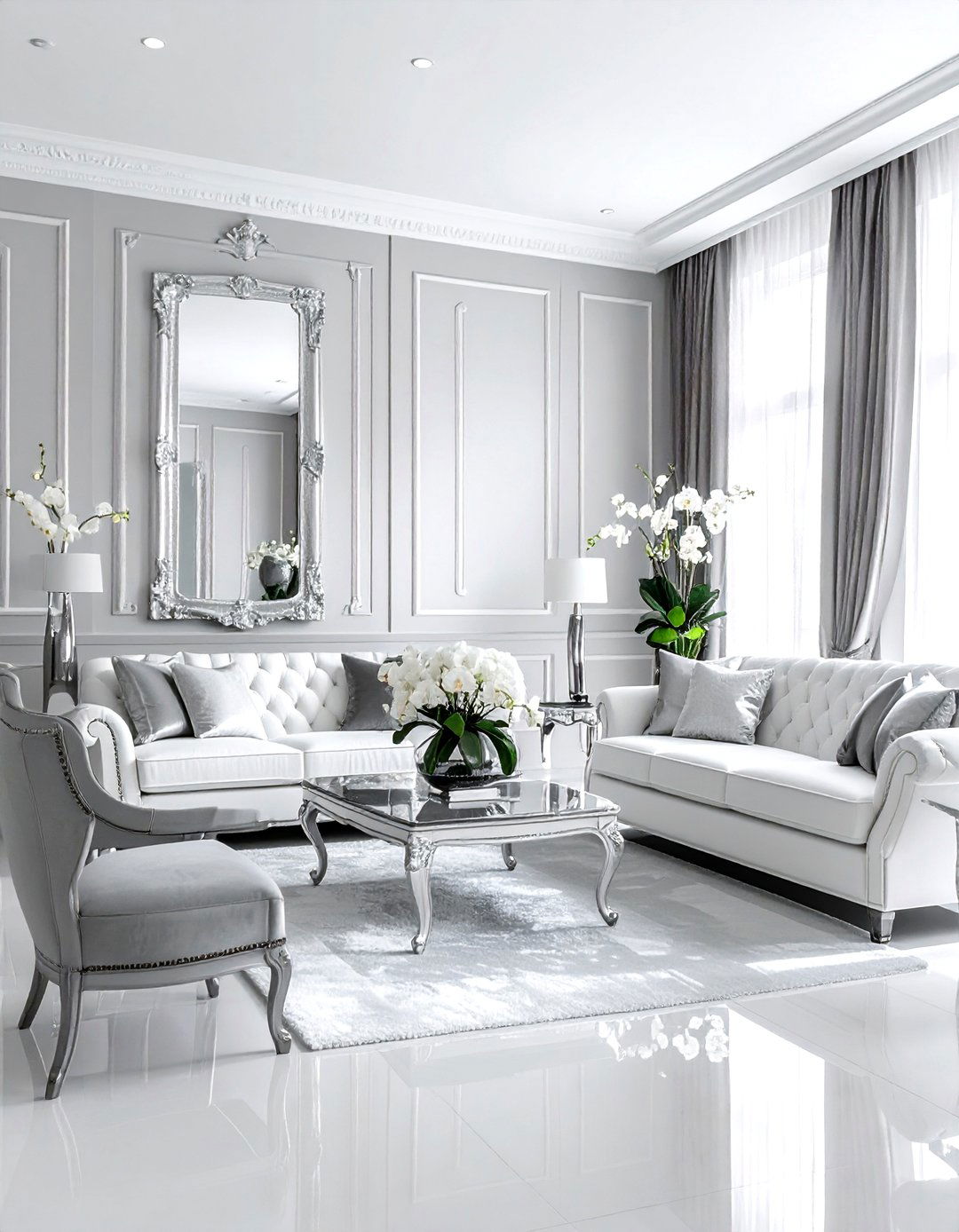 Formal Grey And White Living Room - 30 grey and white living room ideas