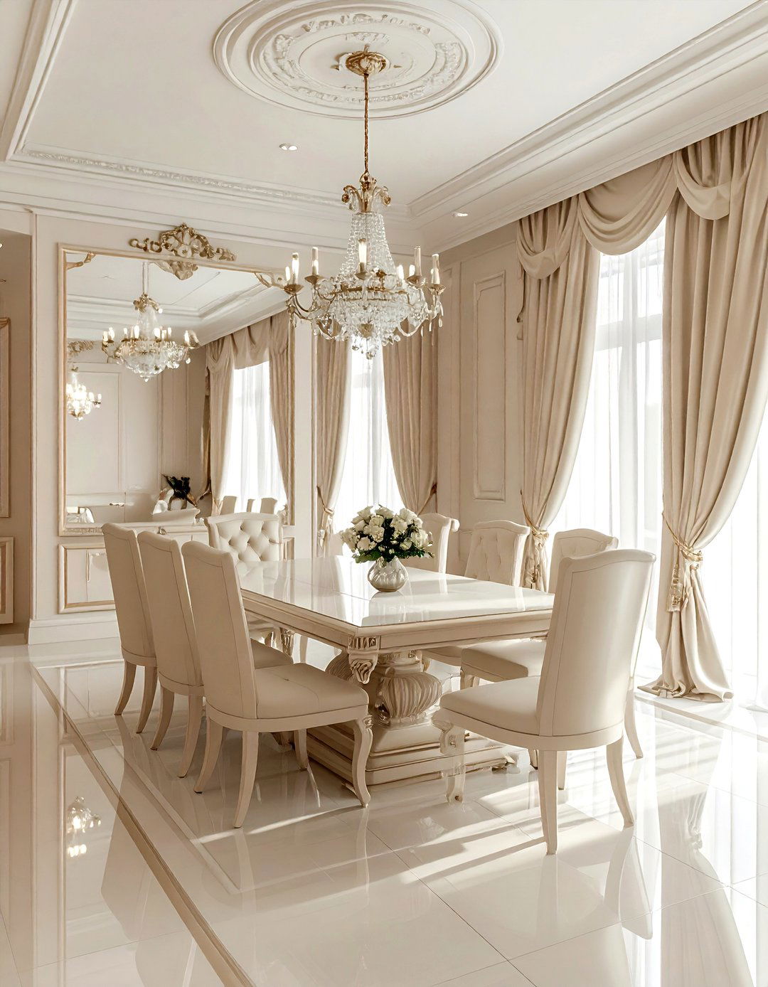 Formal cream dining room - 30 cream dining room ideas