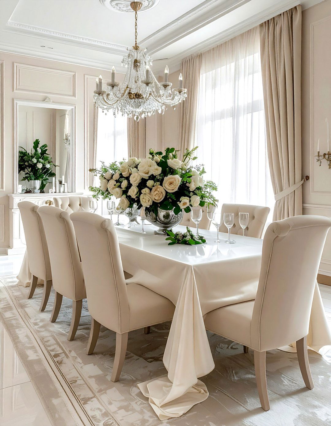 Formal cream dining room - 30 cream dining room design ideas