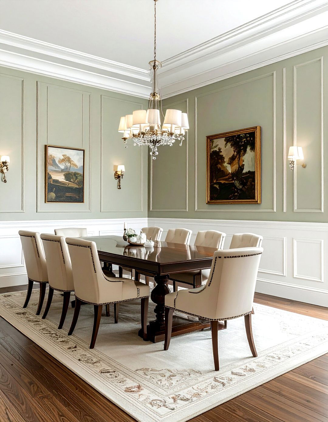 Formal dining room wainscoting - 30 classic dining room ideas
