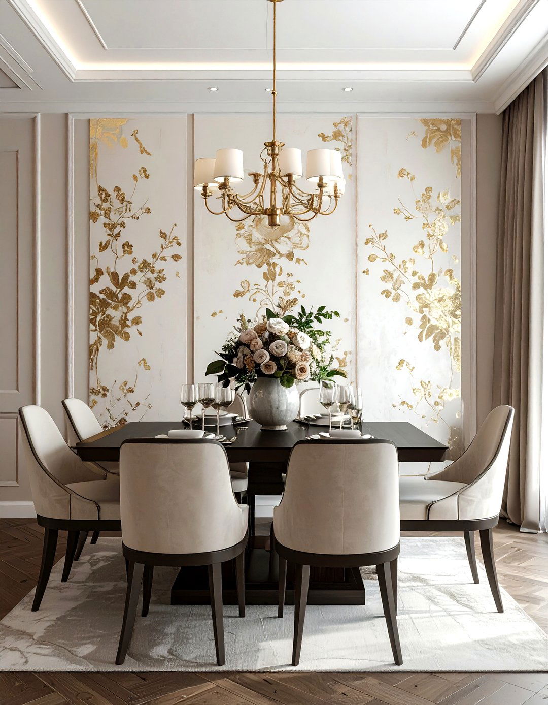 Formal dining room wallpaper - 30 Park Avenue dining room ideas