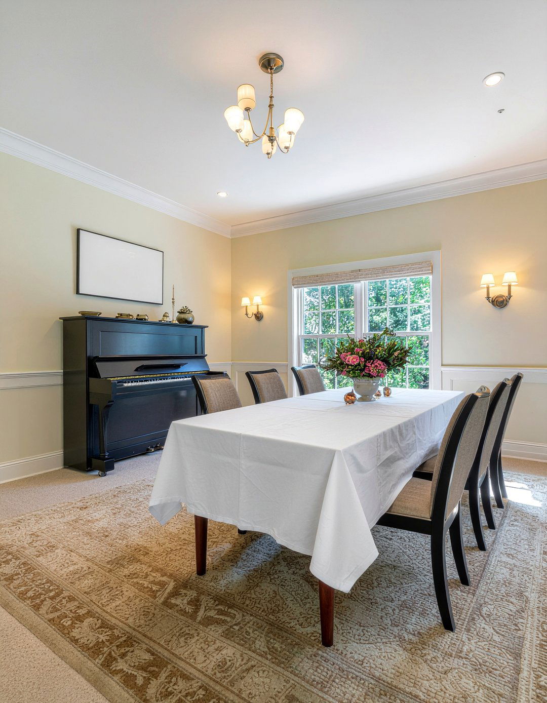 Formal dining room with piano - 30 dining room music room combo ideas