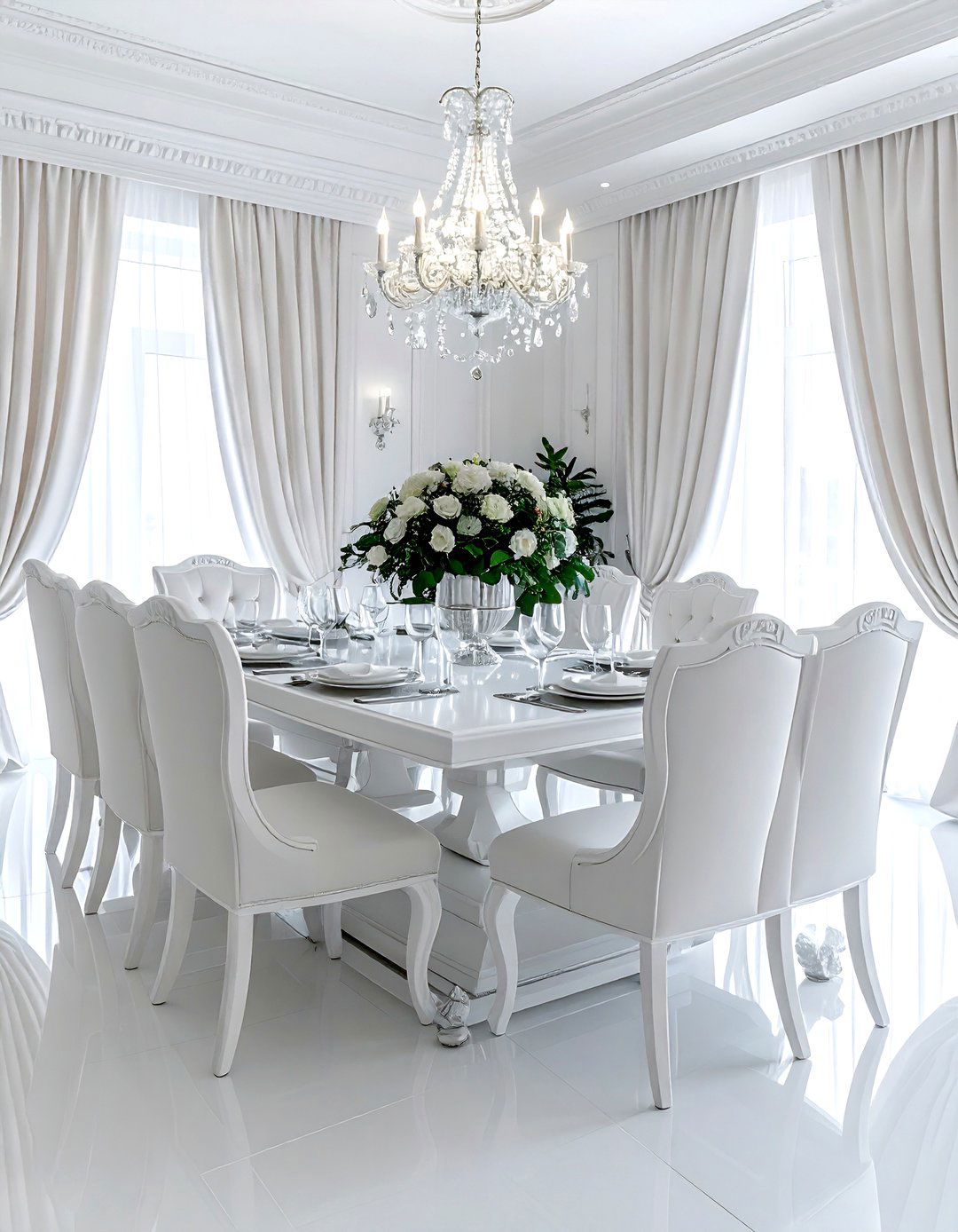 Formal white dining room - 30 bright white dining room ideas
