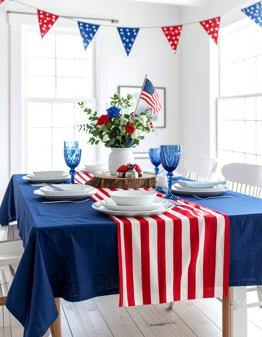 Fourth of July tablescape - 30 patriotic decor ideas