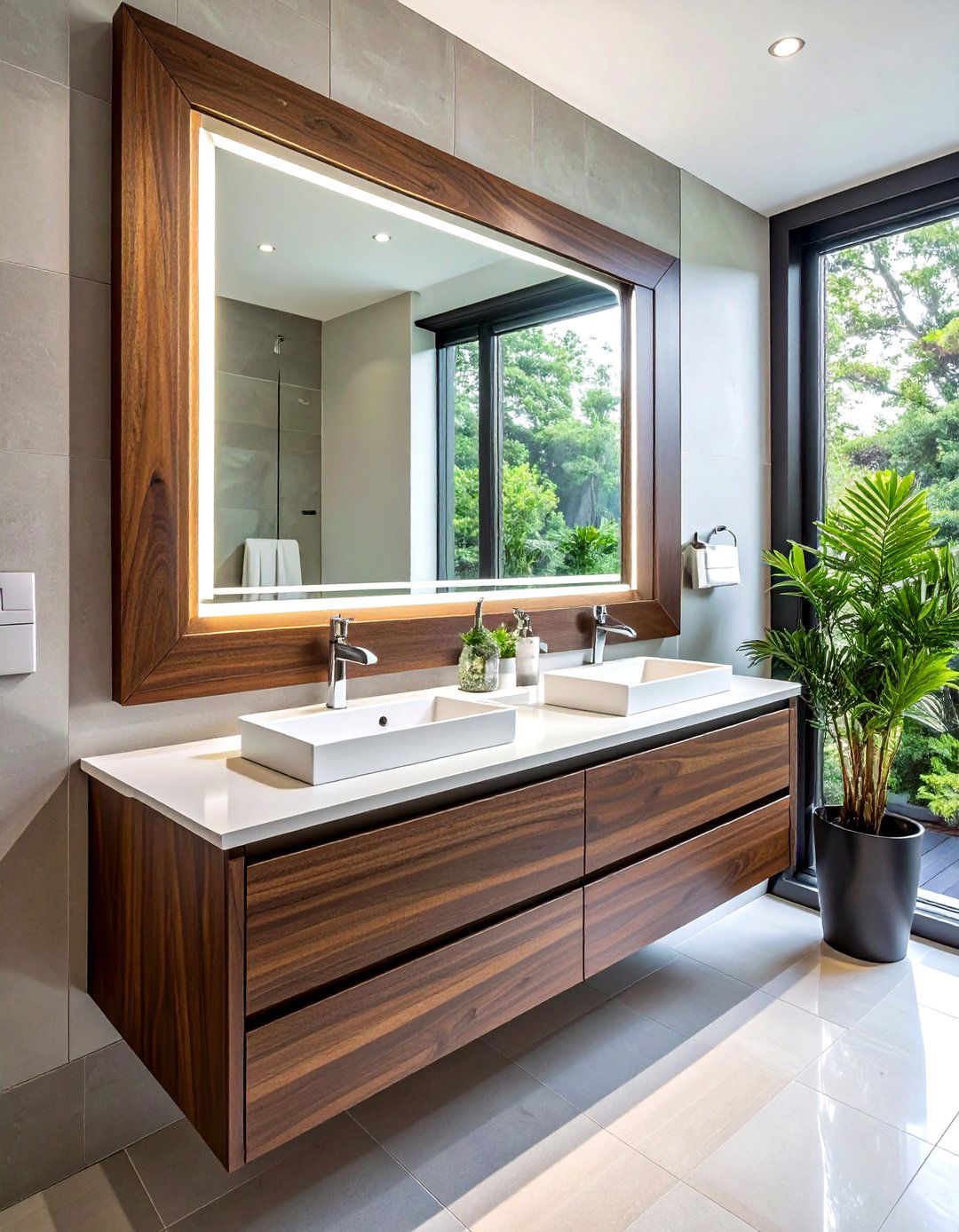 Frame bathroom mirror - 30 weekend bathroom projects