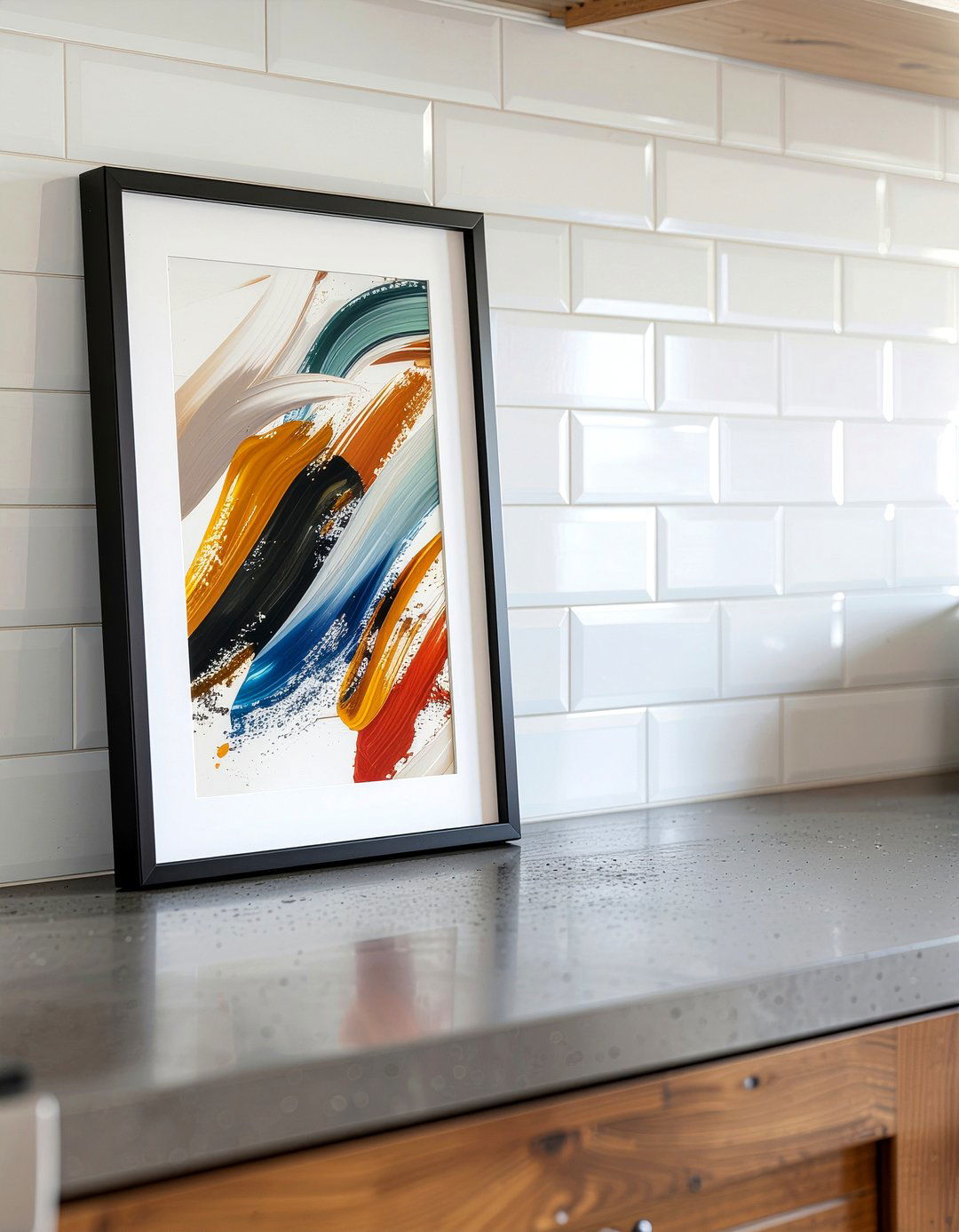 Framed Art - 30 kitchen countertop decor ideas