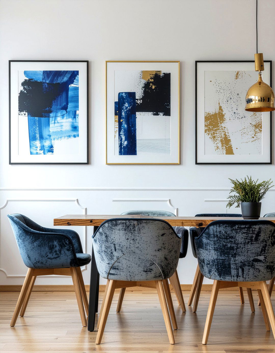 Framed Art Gallery - 30 ambient dining room ideas