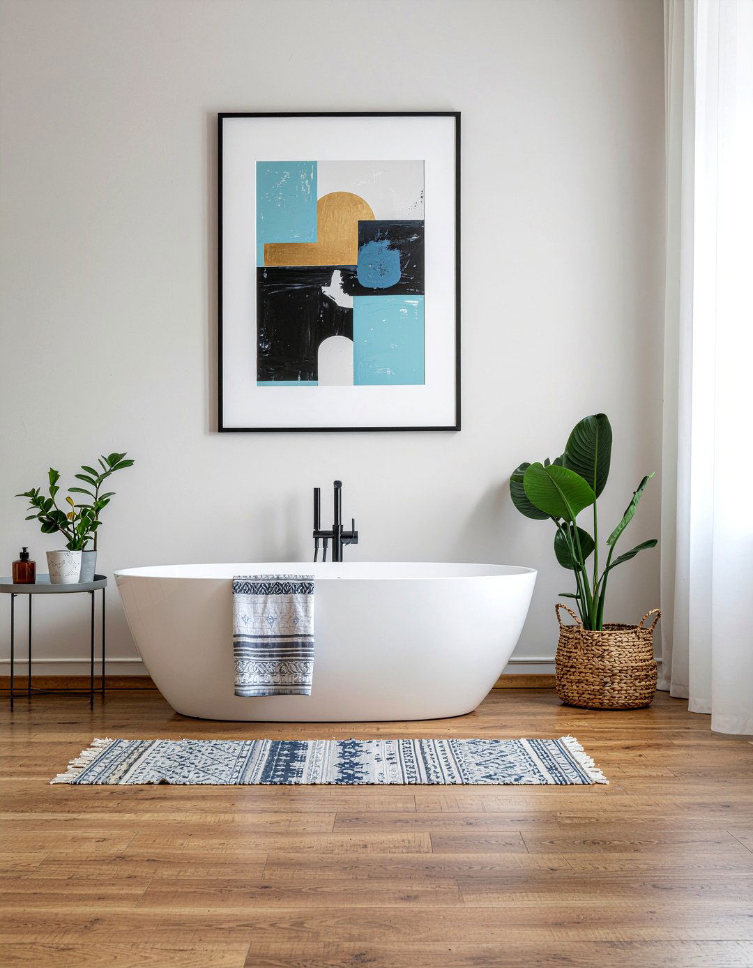 Framed Art Print - 30 bathroom high-low mixing ideas