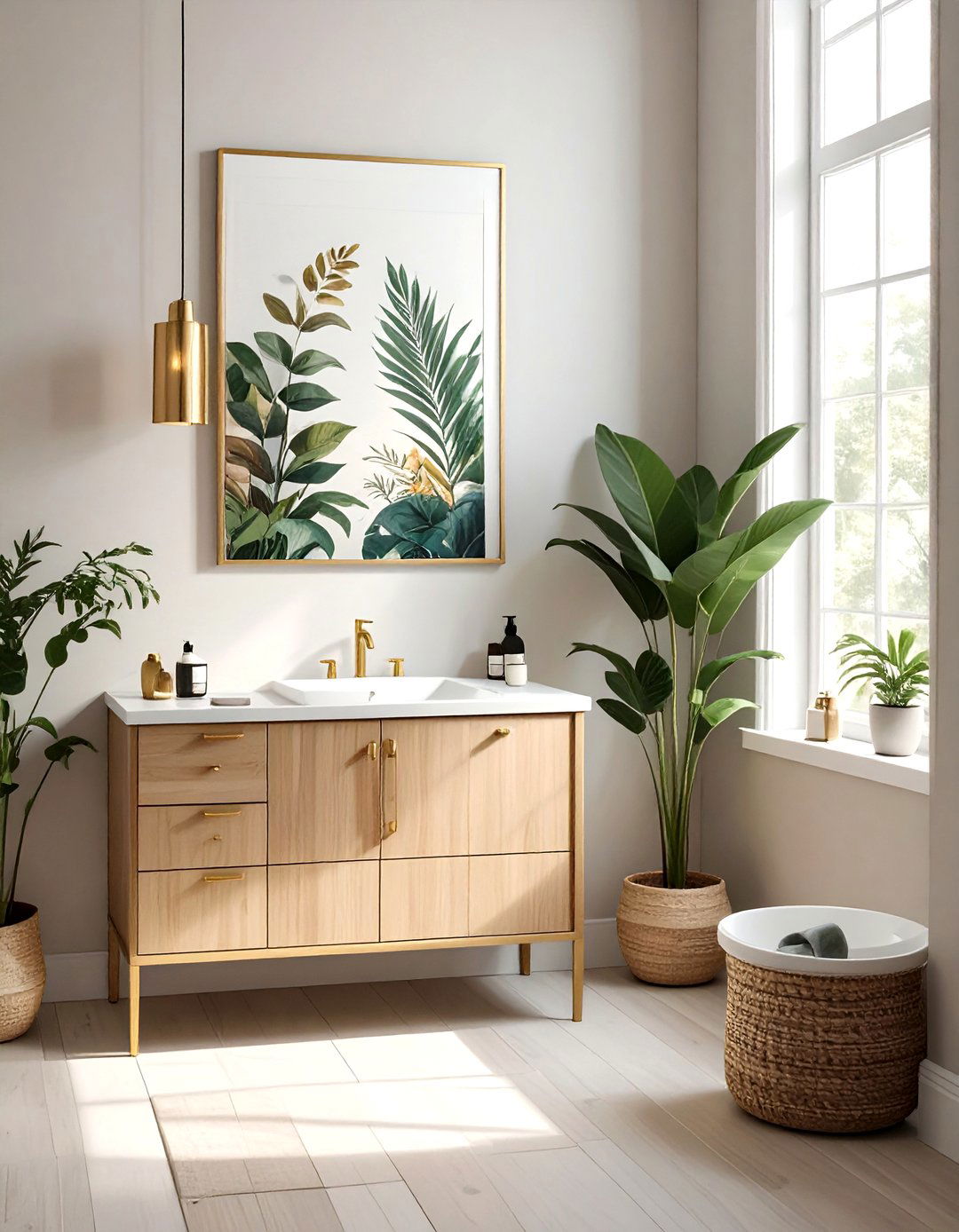 Framed Bathroom Art - 30 bathroom vanity accent ideas