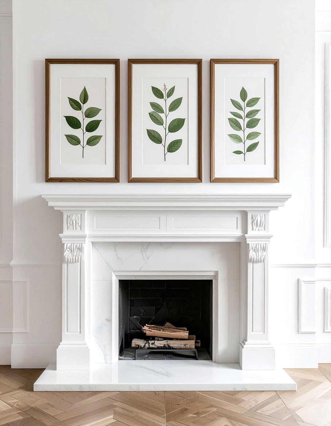 Framed Botanical Print - 30 mantel decor ideas