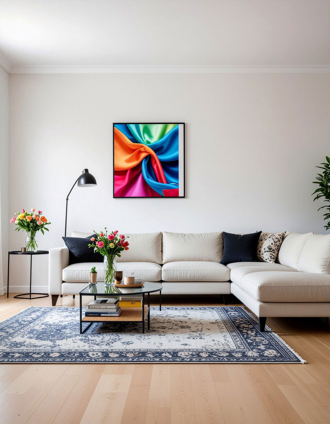 Framed Fabric Art - 30 cheap living room ideas