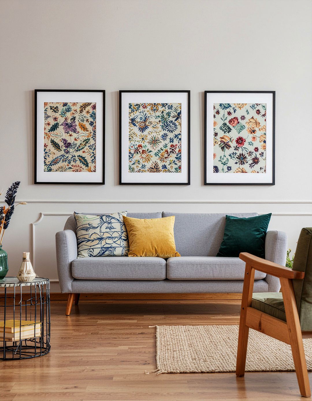 Framed Fabric Art - 30 DIY living room decor ideas