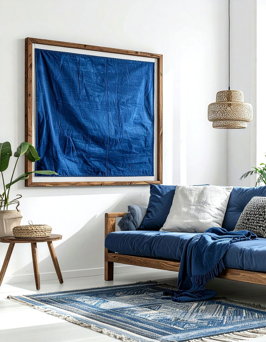 Framed Fabric Art - 30 inexpensive decor ideas