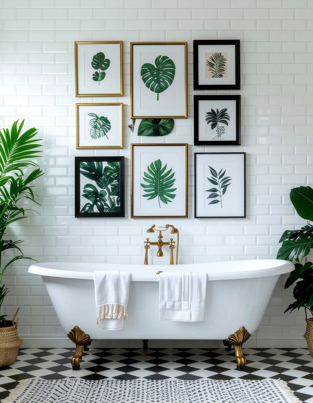 Framed Gallery Wall - 30 bathroom character ideas