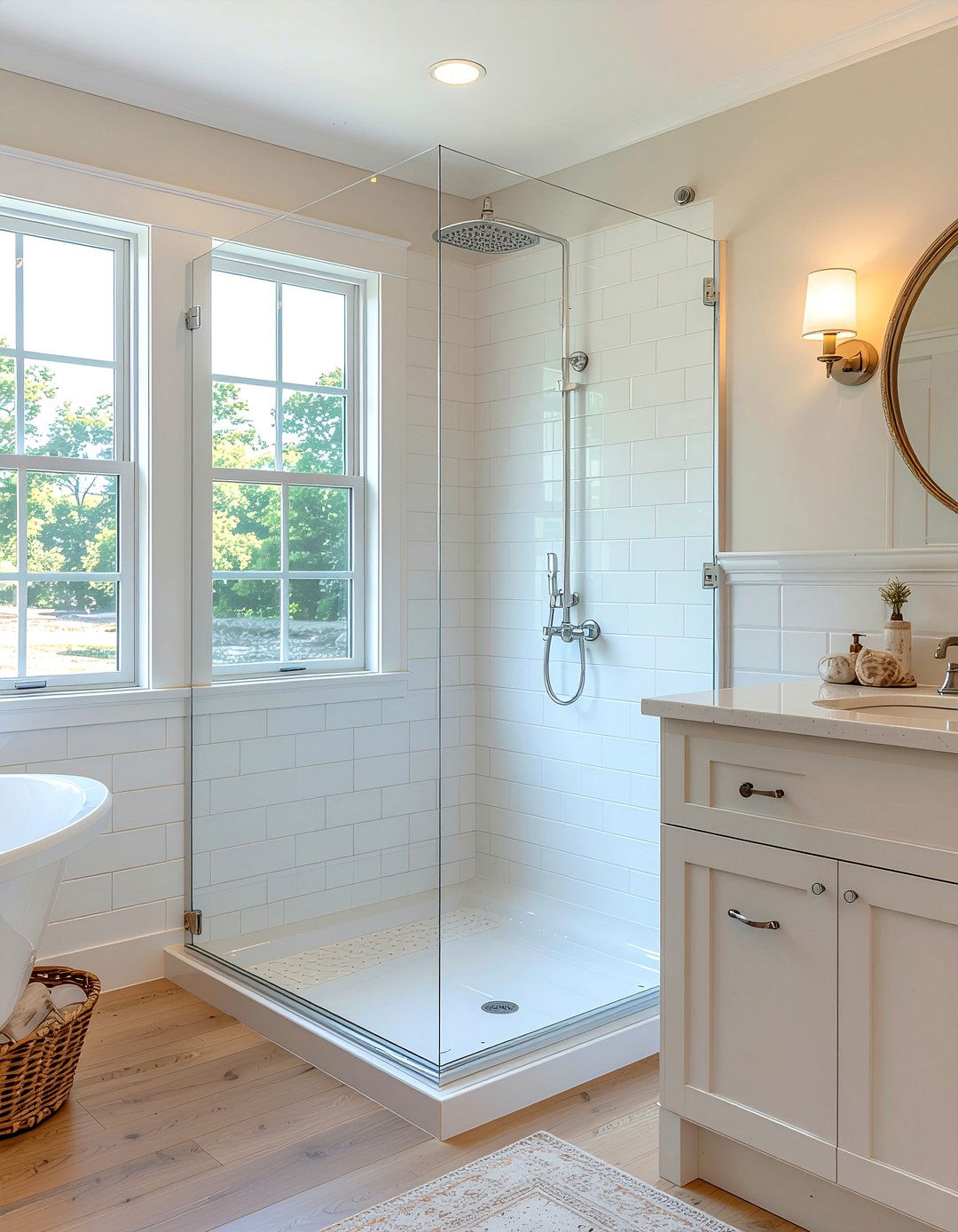 Framed Glass Shower Door - 30 bathroom glass door ideas