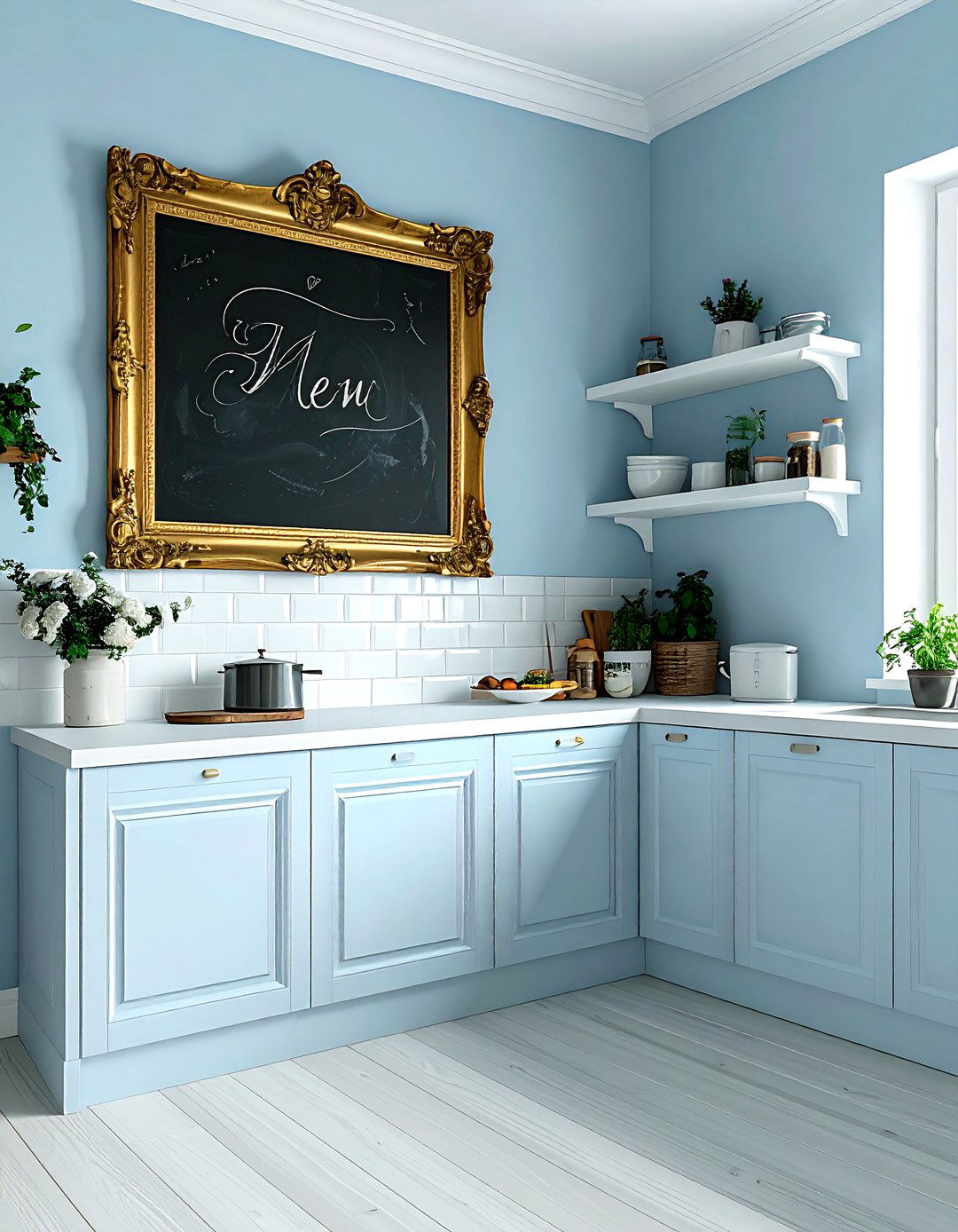 Framed Menu Board - 30 kitchen chalkboard ideas