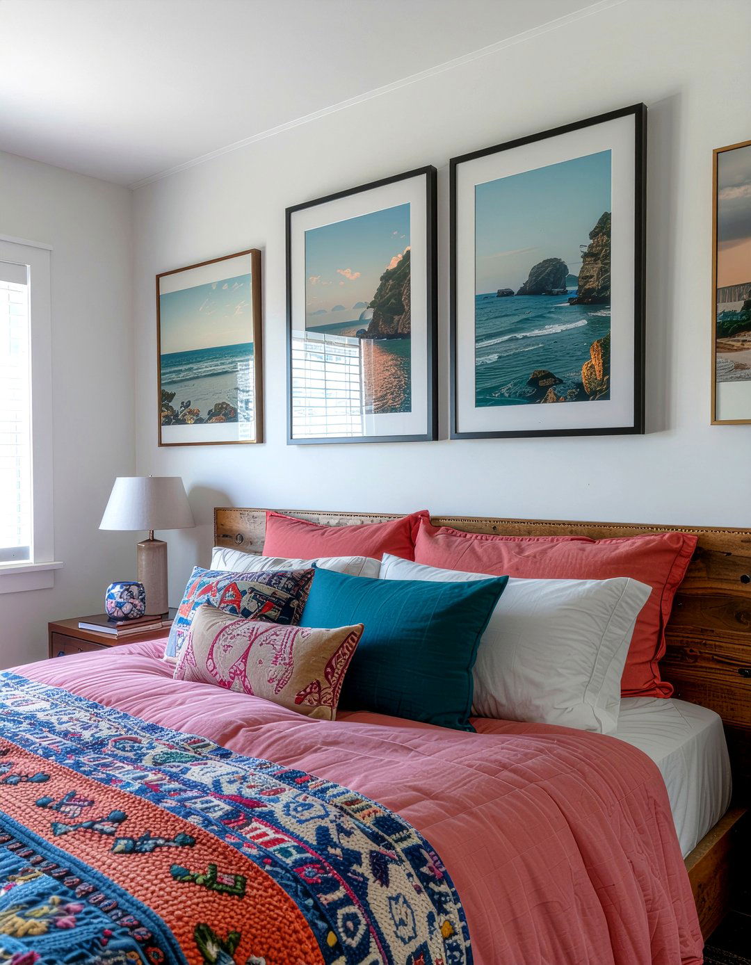 Framed Poster Wall - 30 command strip bedroom ideas