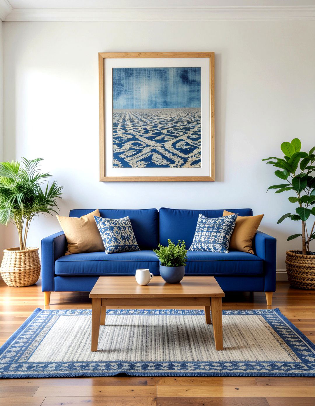 Framed Textile Wall Art - 30 layered texture living room ideas