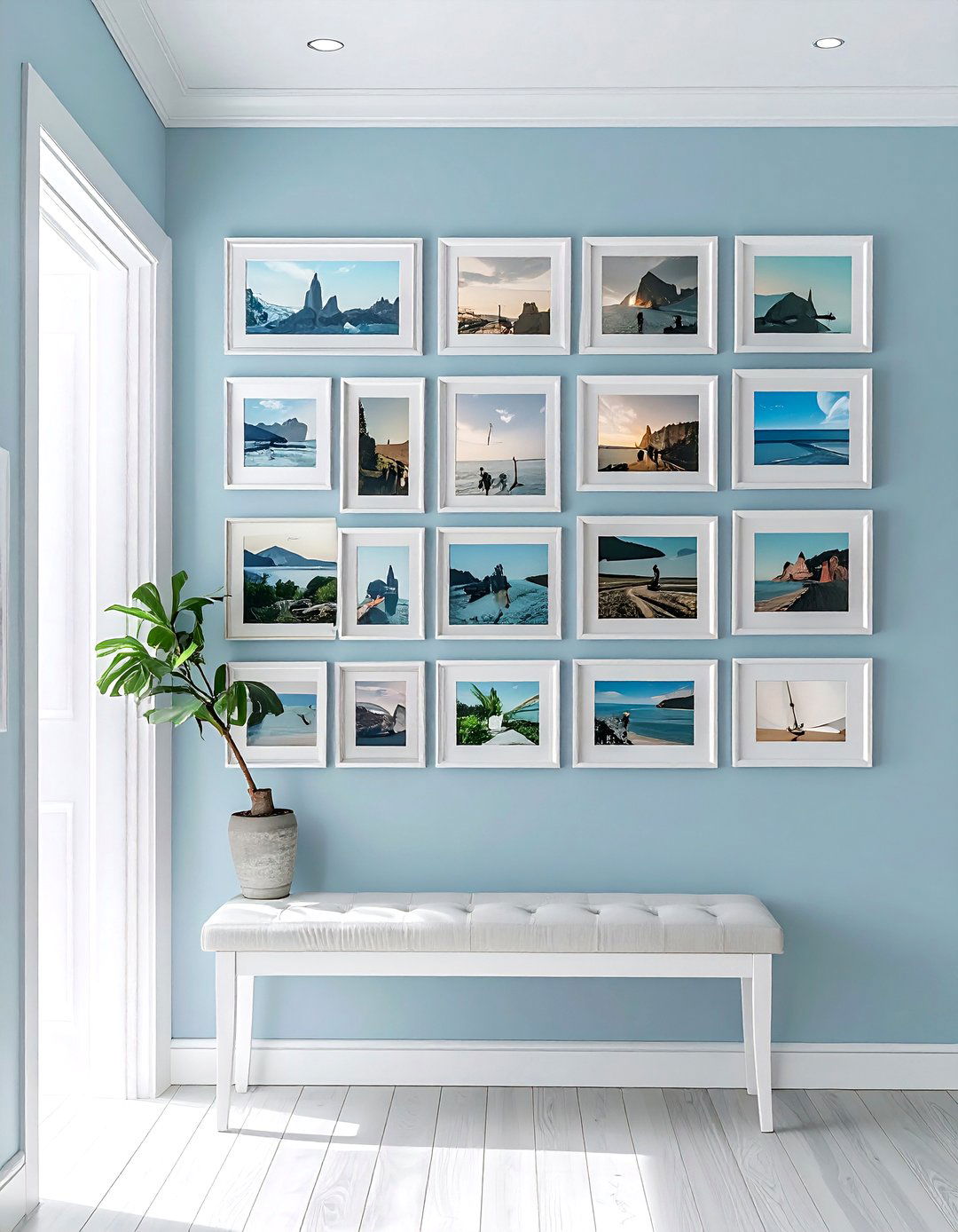 Framed Travel Postcard Gallery - 30 world traveler decor ideas