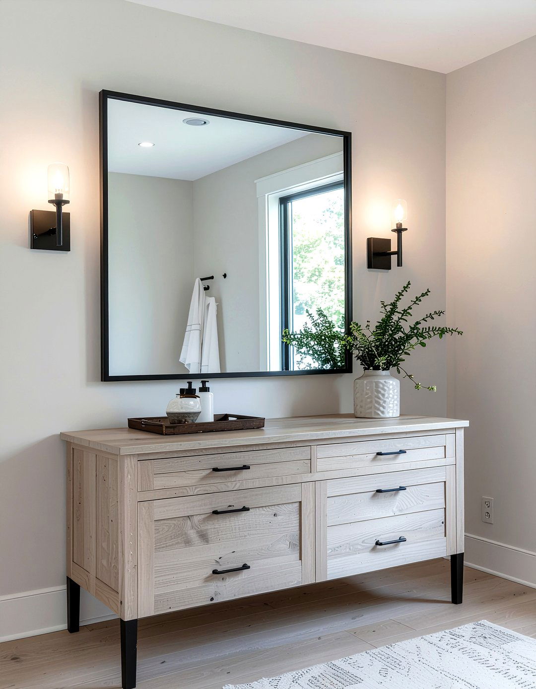 Framed Vanity Mirror - 30 bathroom final detail ideas