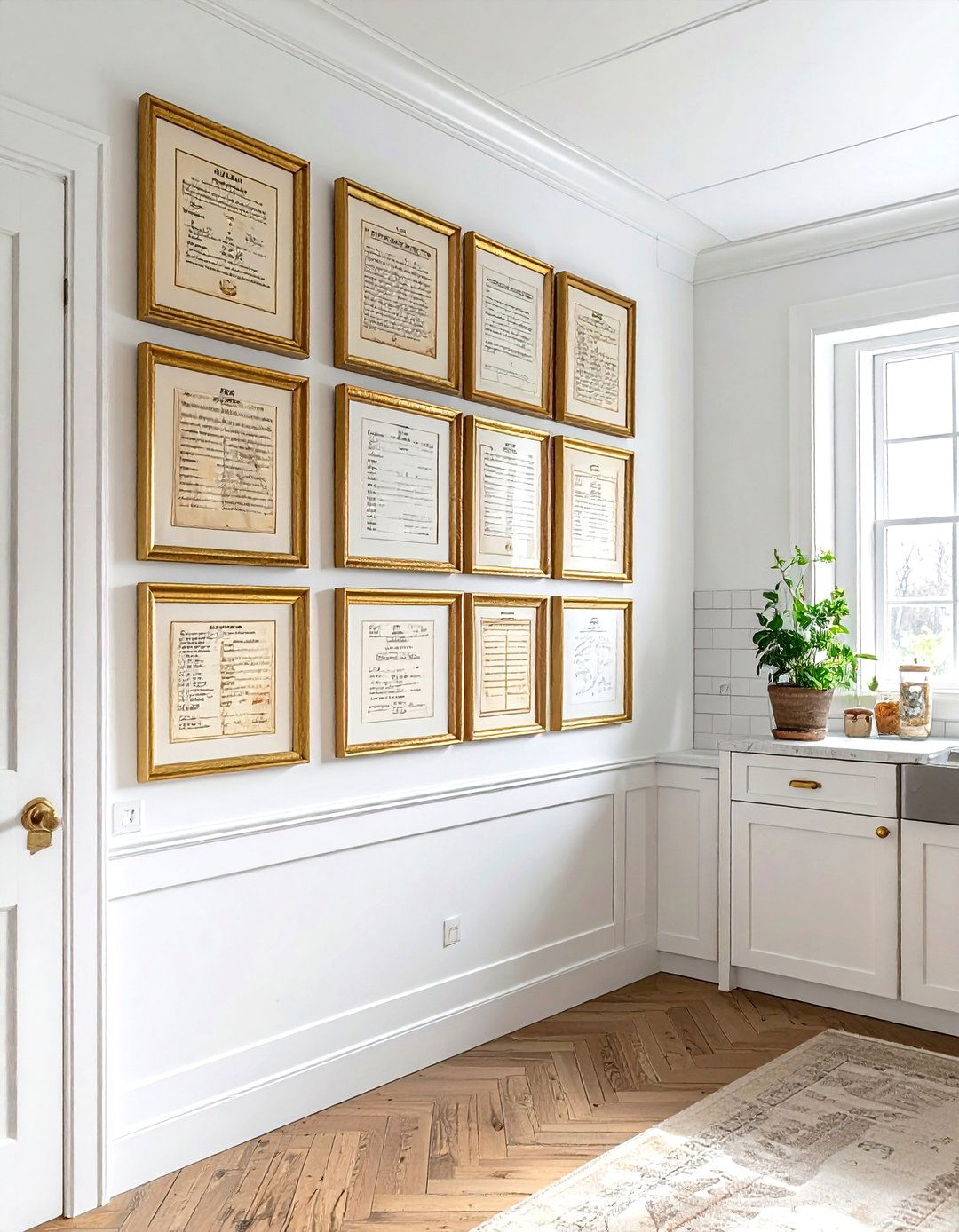Framed Vintage Recipes - 30 kitchen wall decor ideas