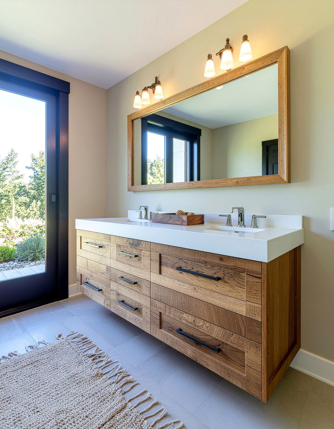 Framed bathroom mirror - 30 bathroom easy update ideas