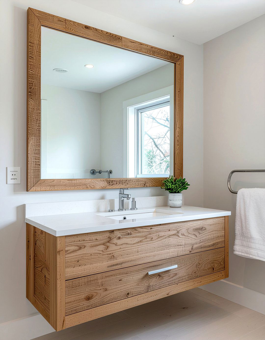 Framed bathroom mirror - 30 bathroom facelift ideas