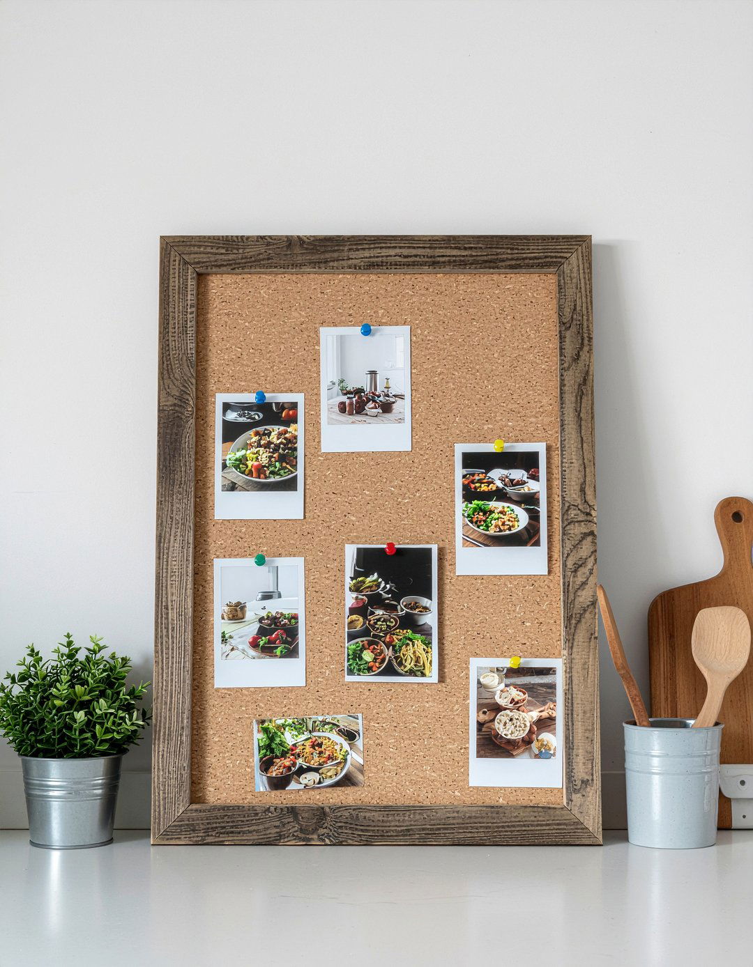 Framed cork board - 30 kitchen message board ideas