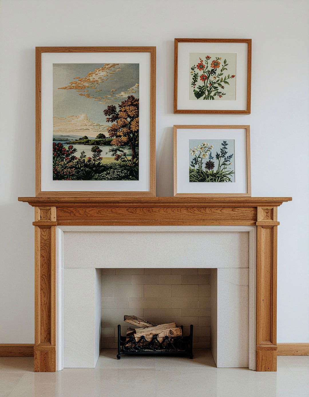 Framed embroidery art - 30 embroidered living room ideas