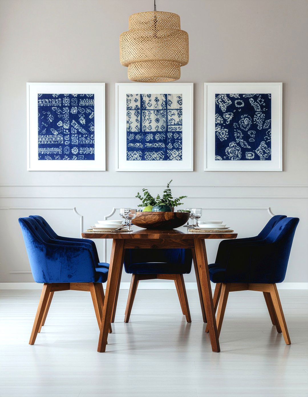 Framed fabric art - 30 removable dining room decor ideas