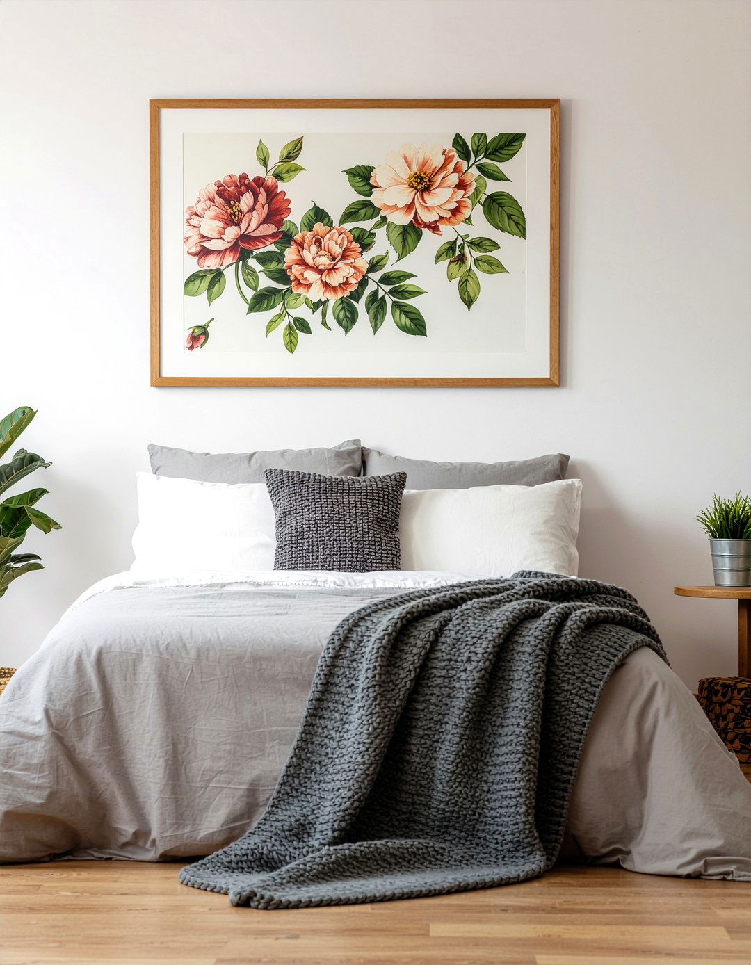 Framed fabric - 30 budget bedroom ideas