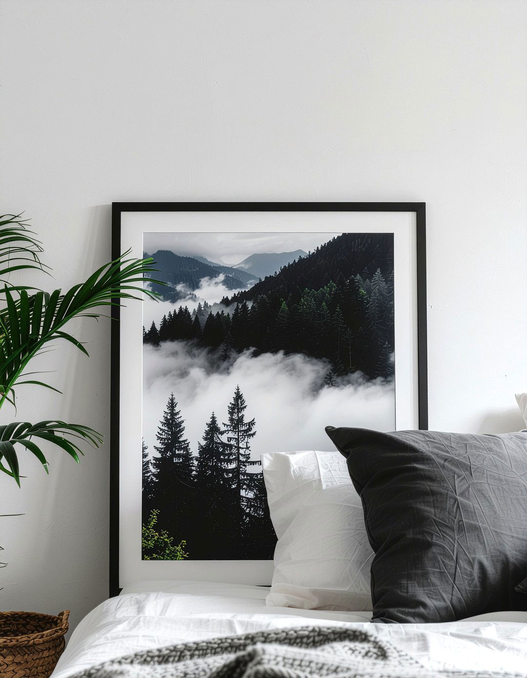 Framed nature photography - 30 Norwegian bedroom ideas