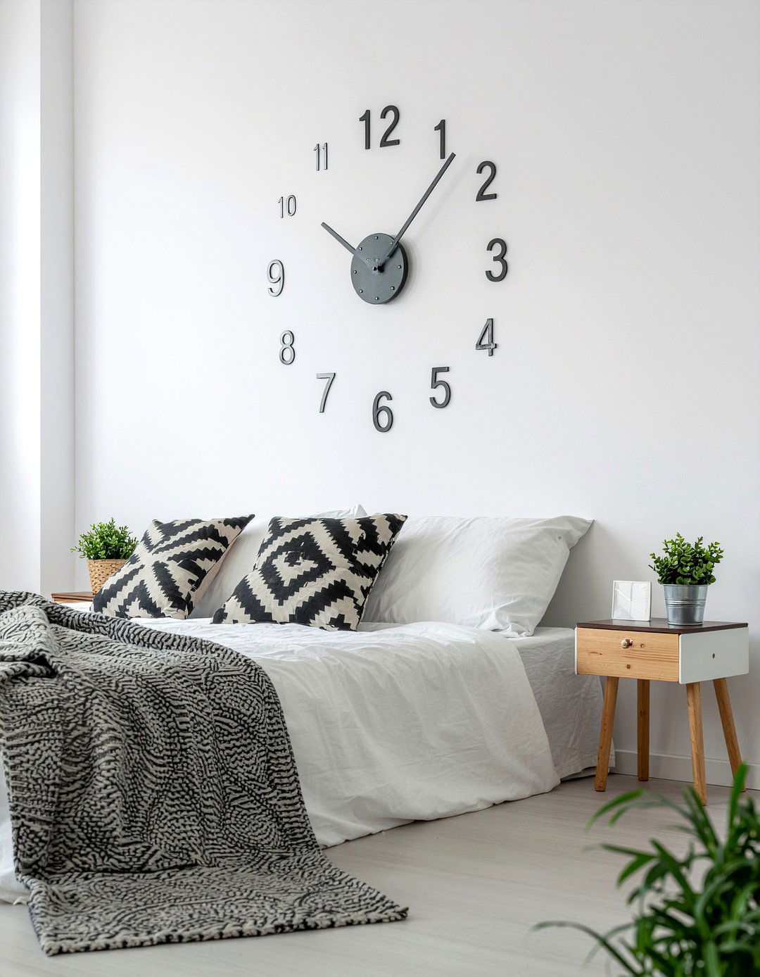 Frameless DIY Wall Clock - 30 bedroom wall clocks