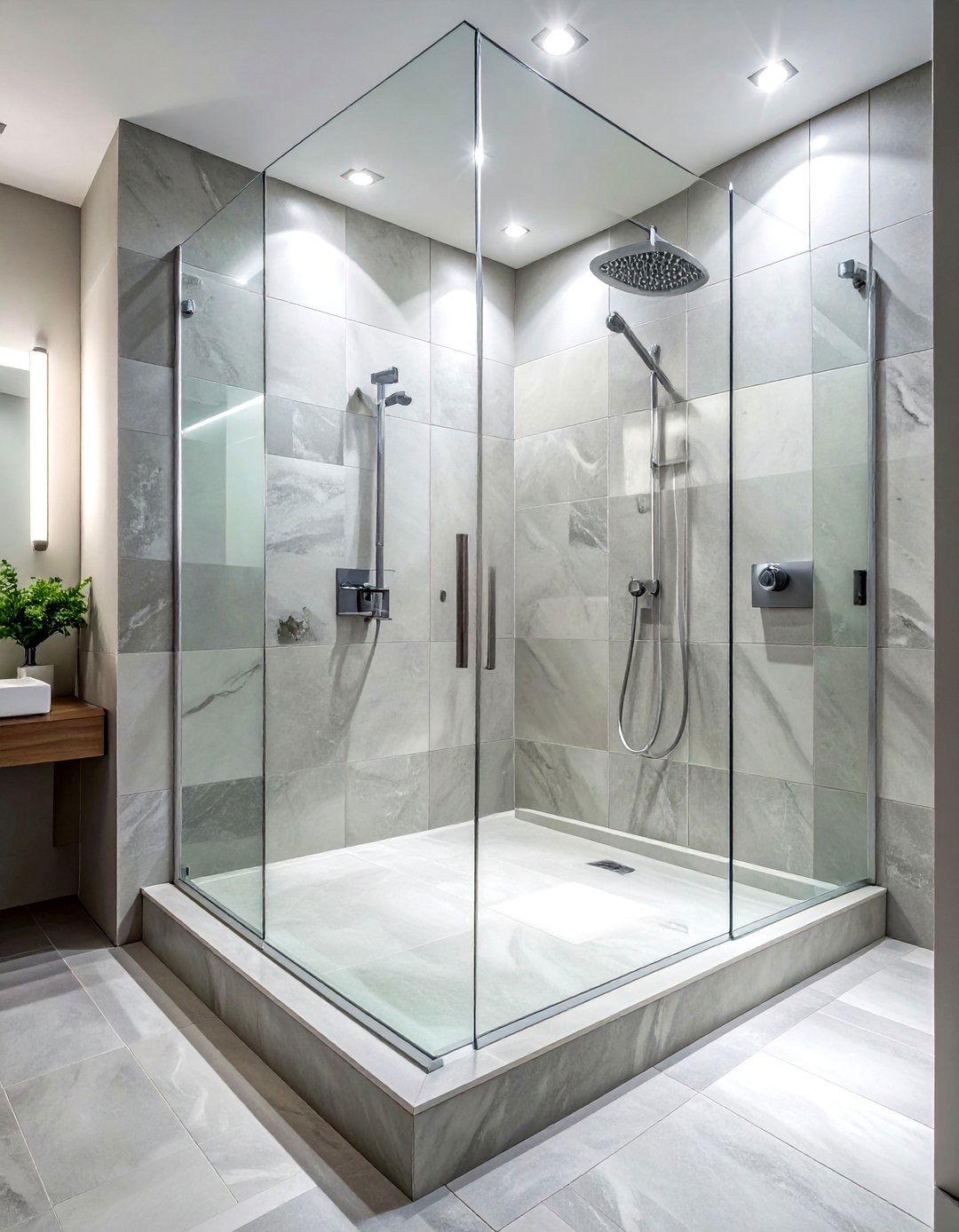 Frameless Glass Shower - 30 one-of-a-kind bathroom ideas